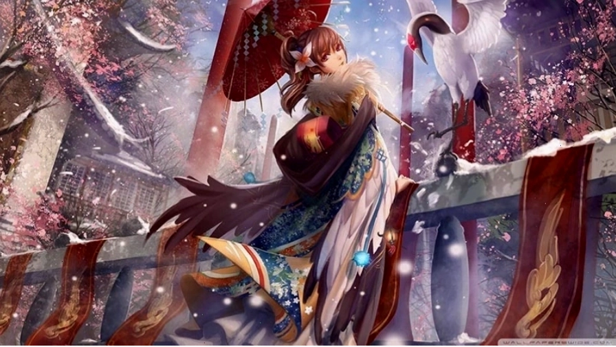 Hình nền máy tính anime 3D phong cảnh viễn tưởng