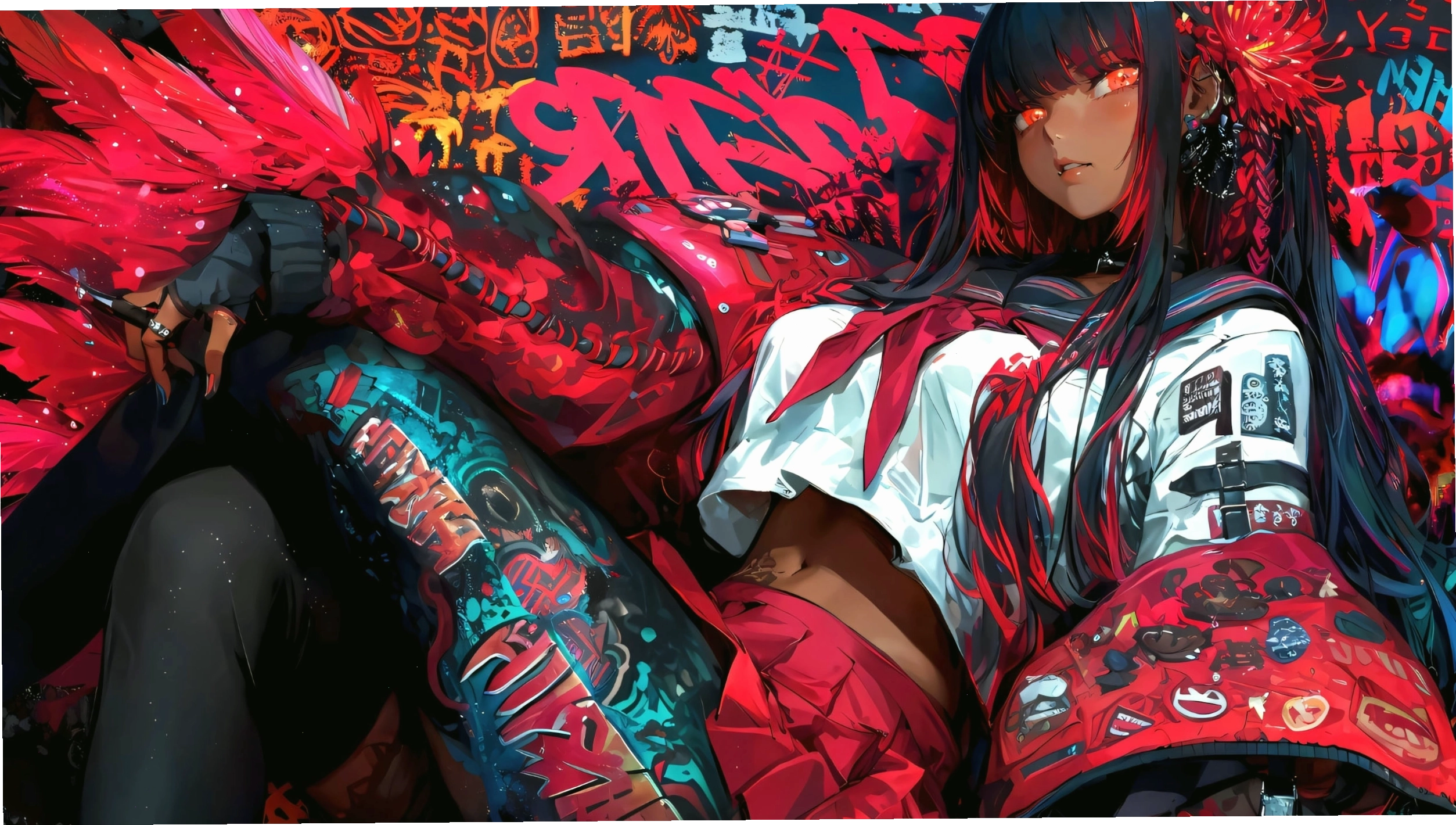 Hình nền máy tính anime 4k với nhân vật nam ngầu, thể hiện phong cách mạnh mẽ