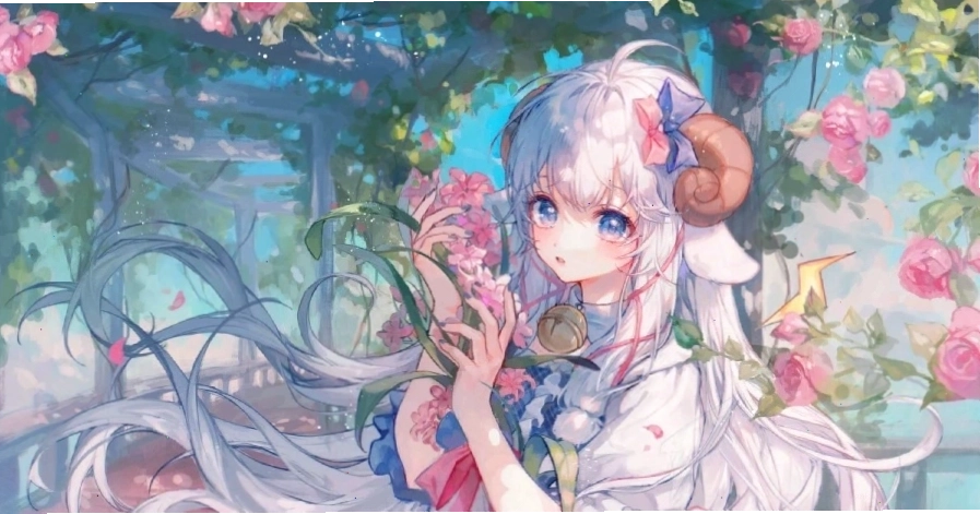 Hình nền máy tính anime cô gái cầm kiếm với trang phục chiến đấu