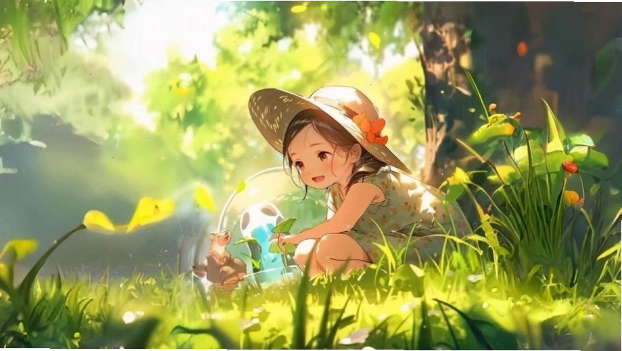 Hình nền máy tính anime cô gái phép thuật