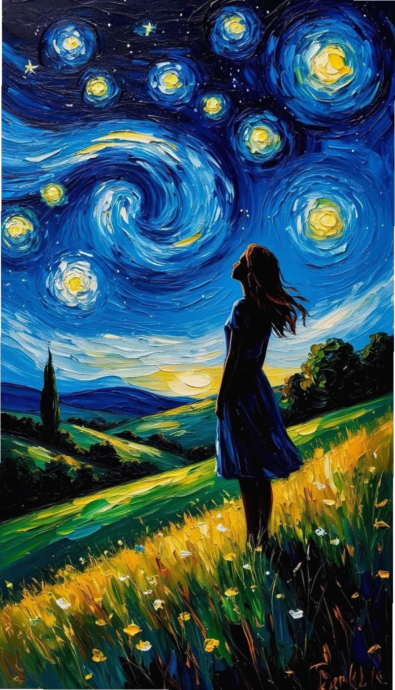 Hình nền Wheatfield with Crows của Van Gogh, cánh đồng lúa mì và đàn quạ