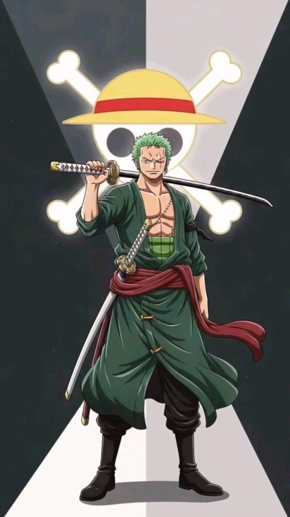 Hình nền Zoro biểu tượng Mũ Rơm tư thế tự tin