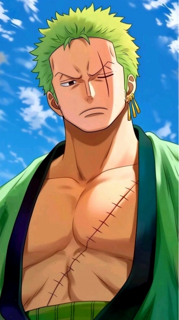Hình nền Zoro gương mặt nghiêm nghị thân hình rắn chắc