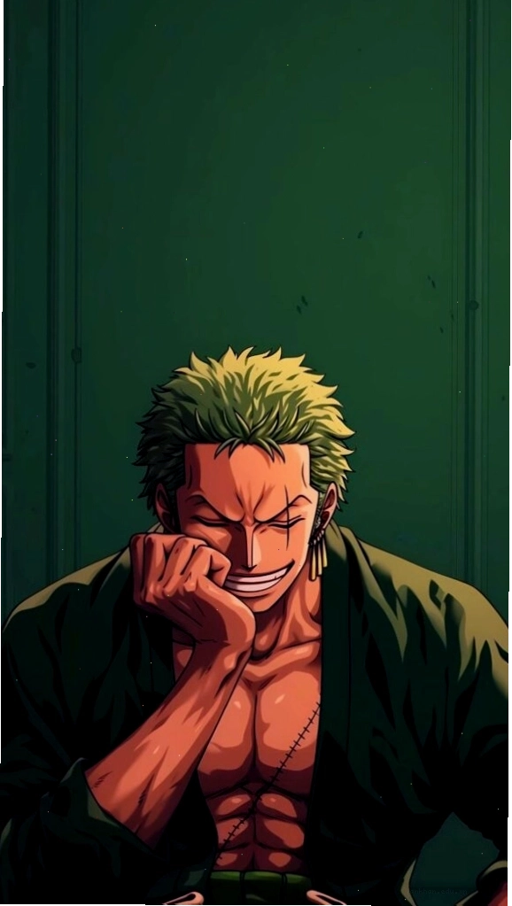 Hình nền Zoro One Piece ngồi nghỉ ánh mắt suy tư