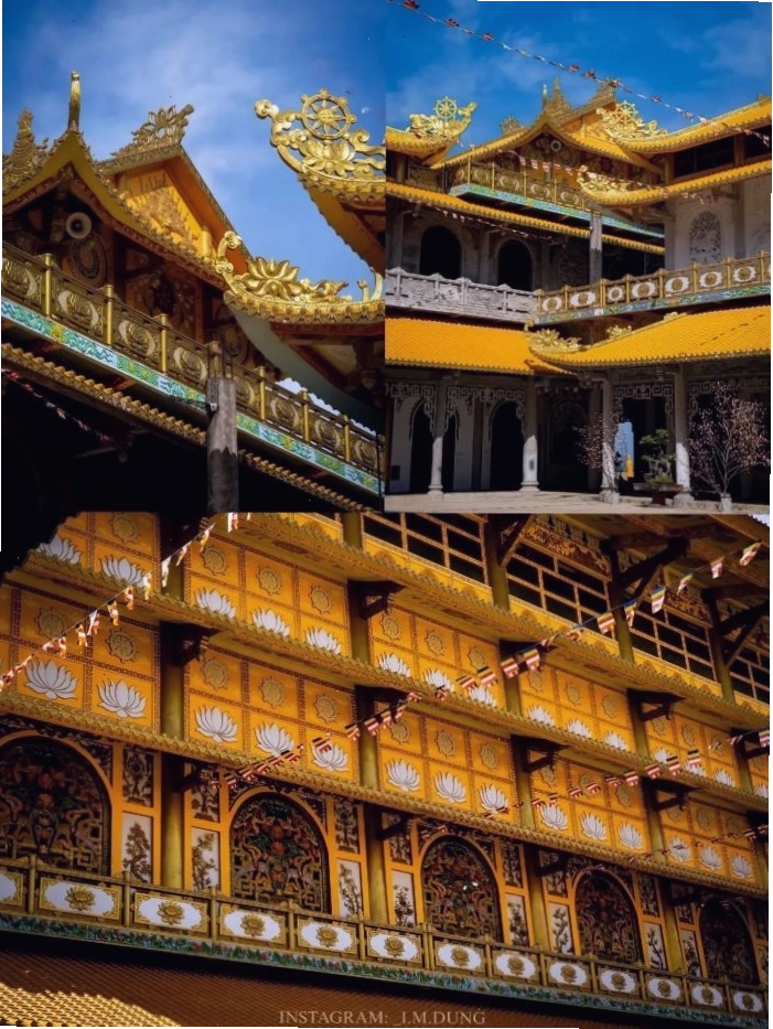 Không gian bên trong chánh điện Chùa Minh Đức