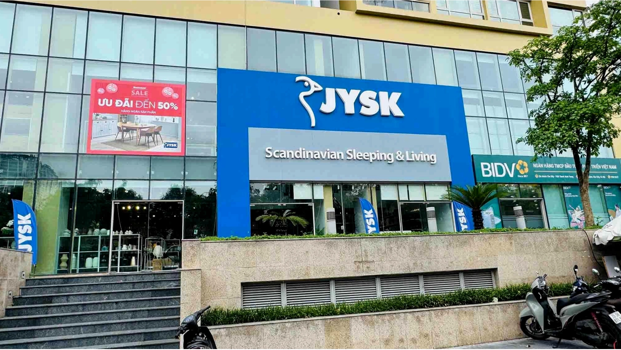 Không gian trưng bày cây cảnh tại cửa hàng Jysk