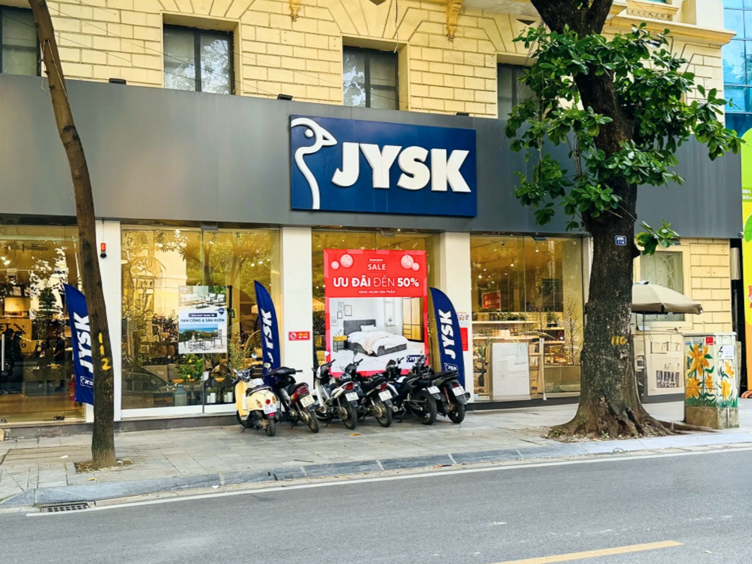 Không gian trưng bày sản phẩm tại Jysk