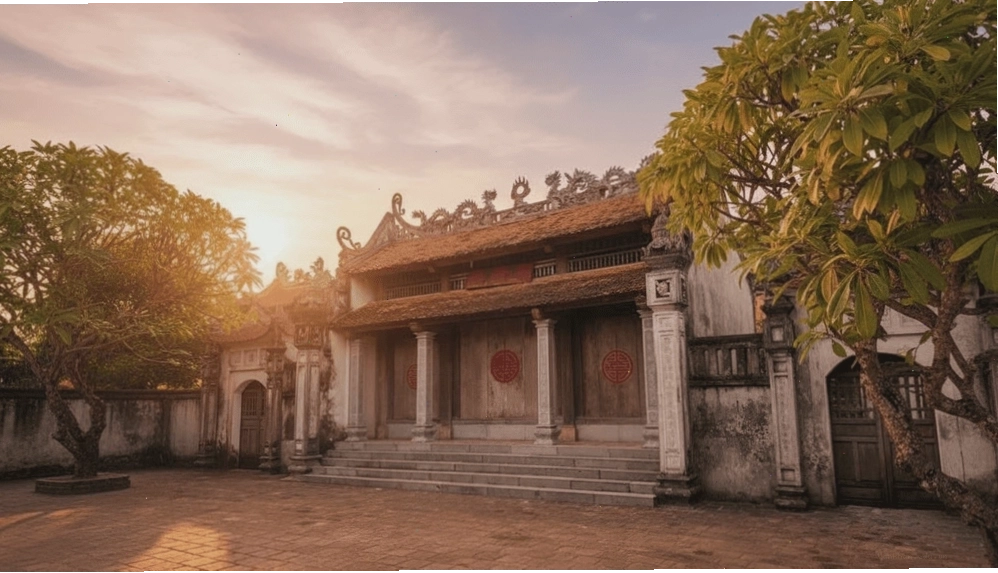 Không gian xanh mát an yên bao quanh chùa Bà Đanh