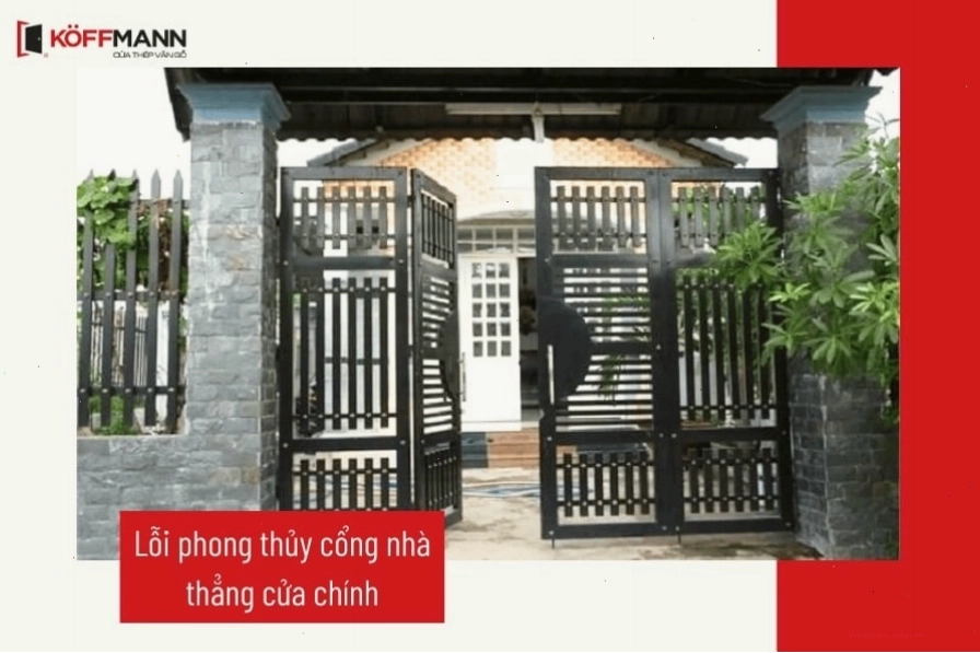 Lỗi phong thủy cổng nhà thẳng cửa chính