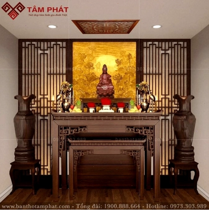 Mẫu phòng thờ đẹp và ấm cúng