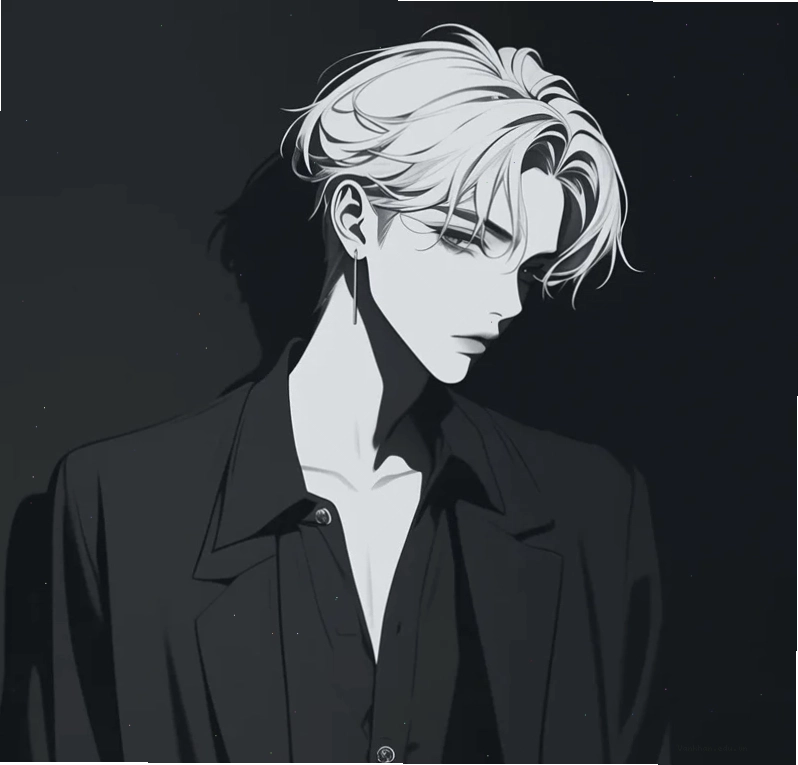 Nhân vật anime nam với phong thái quyền lực