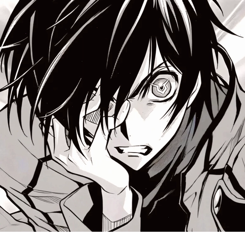 Nhân vật anime nam với vẻ ngoài bí ẩn và trang phục ấn tượng