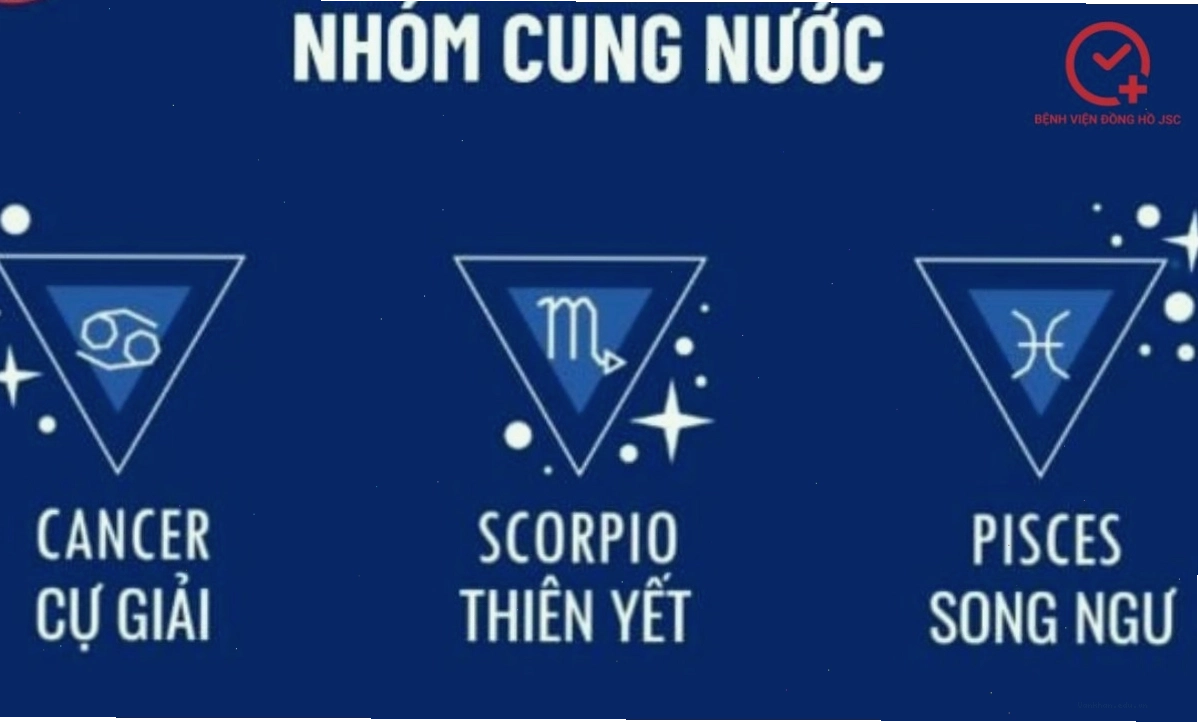 Phân loại 12 cung hoàng đạo theo nhóm nguyên tố Lửa, Khí, Đất, Nước