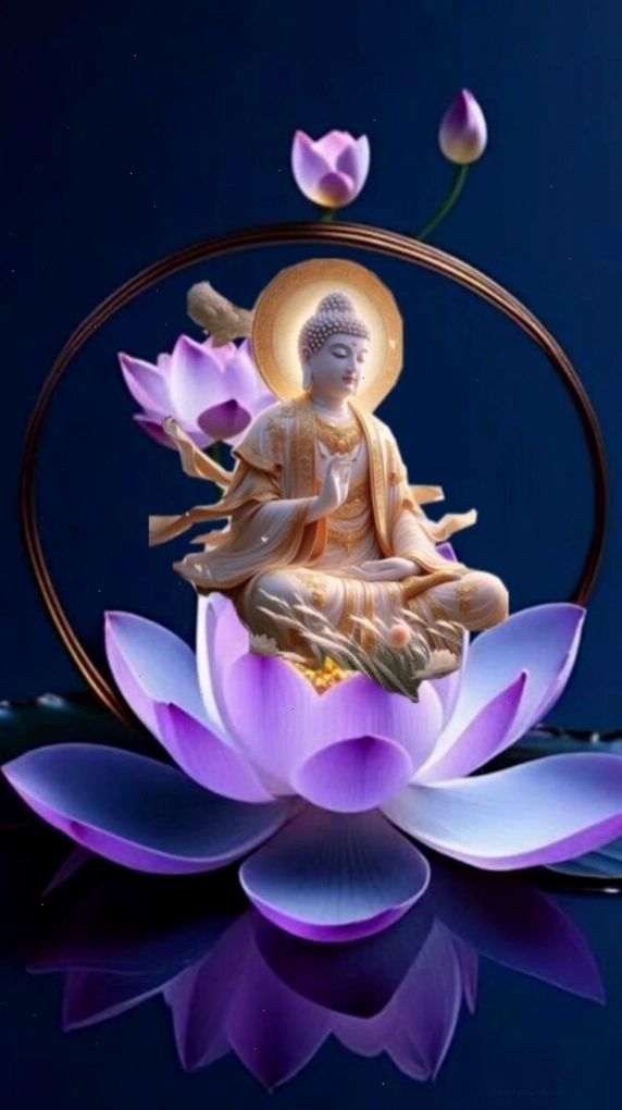 Phật Bà Quan Âm từ bi trên đài sen, ban phước lành cho chúng sinh