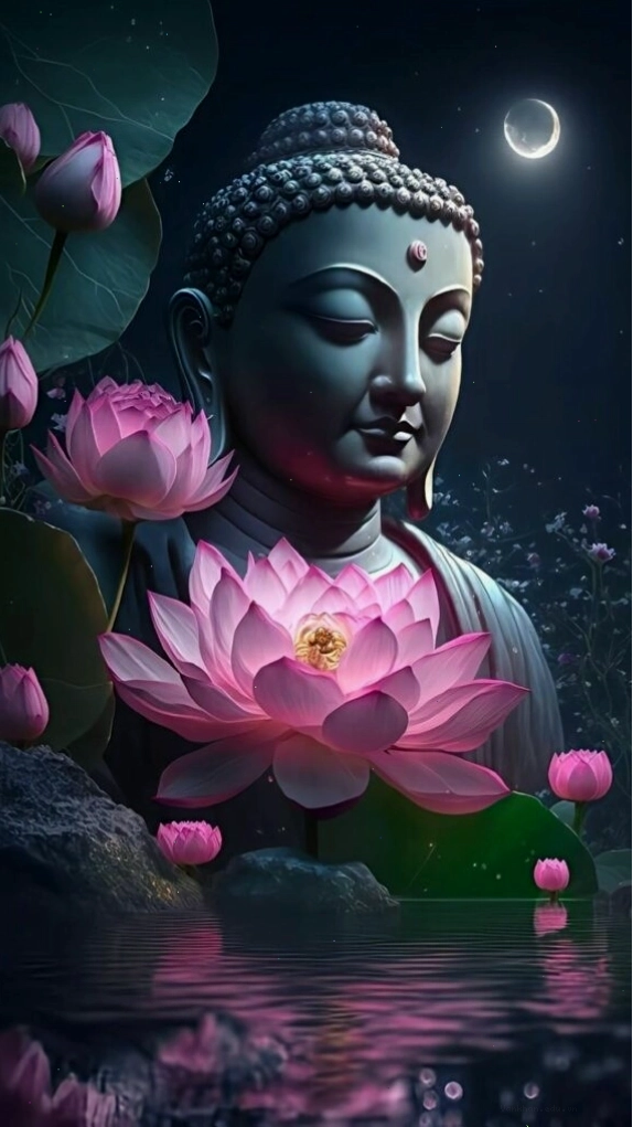 Phật Di Lặc từ bi, gương mặt hiền hậu bên đóa sen tươi tắn