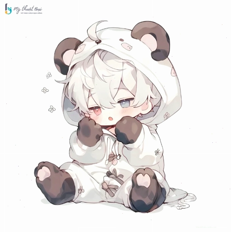 Quá trình vẽ anime nam cute qua các bước phác thảo và tô màu