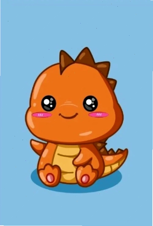 Rồng chibi vẽ con rồng với phong thái uy nghiêm
