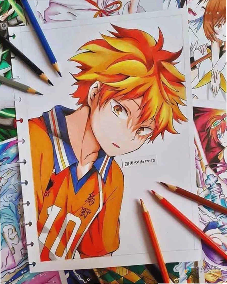 Tranh vẽ anime nam chiến binh mạnh mẽ