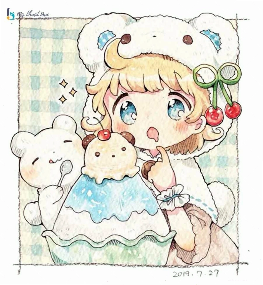Tranh vẽ anime nam dễ thương