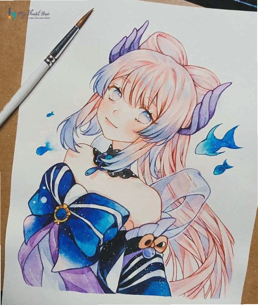 Tranh vẽ anime nam lãng tử bên cửa sổ