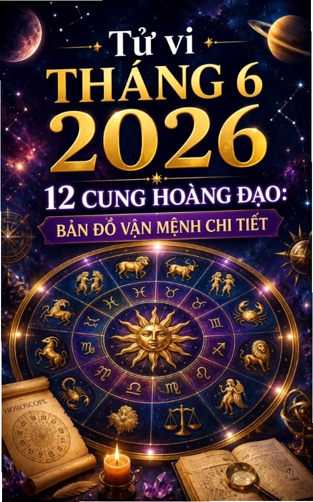 Tử vi tháng 6 2026: Bản đồ vận mệnh chi tiết cho 12 cung