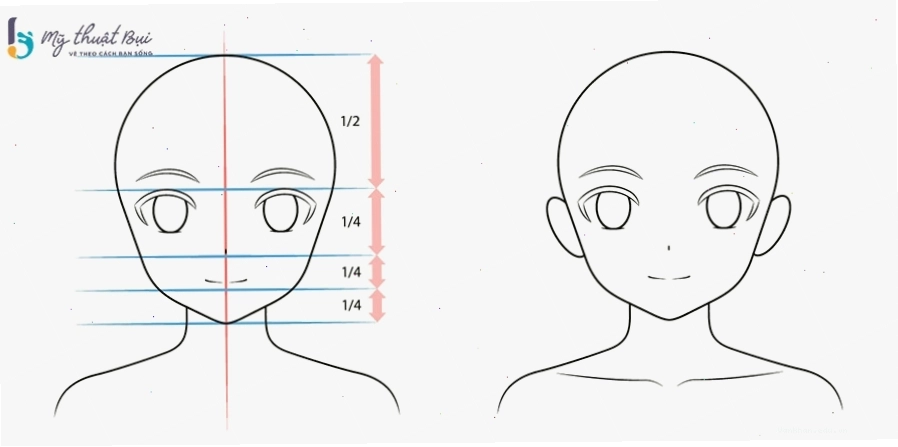 Vẽ chi tiết đôi mắt và lông mày cho nhân vật anime nữ