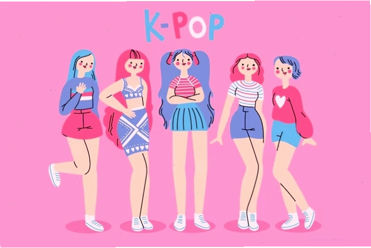Concept nhóm nhạc nữ k-pop phiên bản minh họa