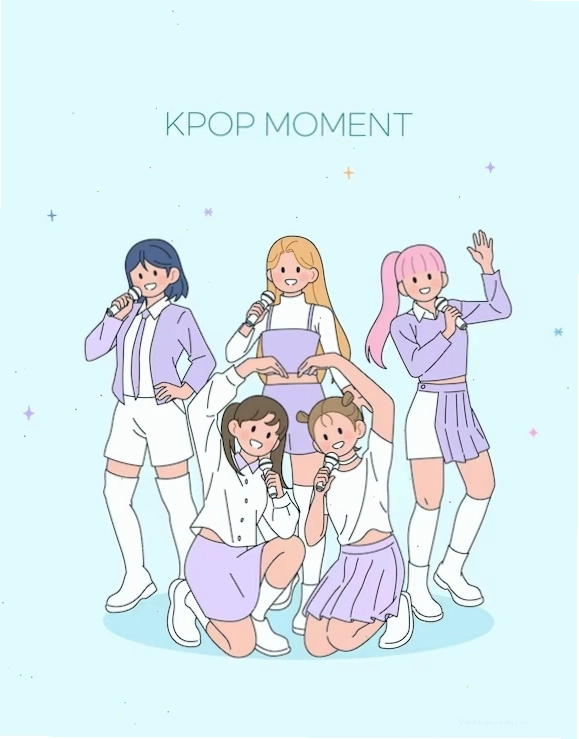 Nữ thần tượng hát trên sân khấu phong cách kpop