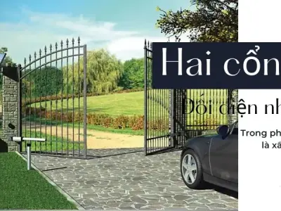 Hóa giải cổng đối cổng đón tài lộc, mang lại vượng khí