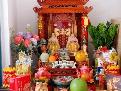 Vật phẩm phong thủy bàn thờ thần tài mang lại tài lộc