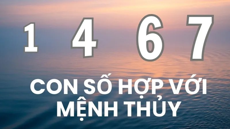 Con số hợp với mệnh Thủy